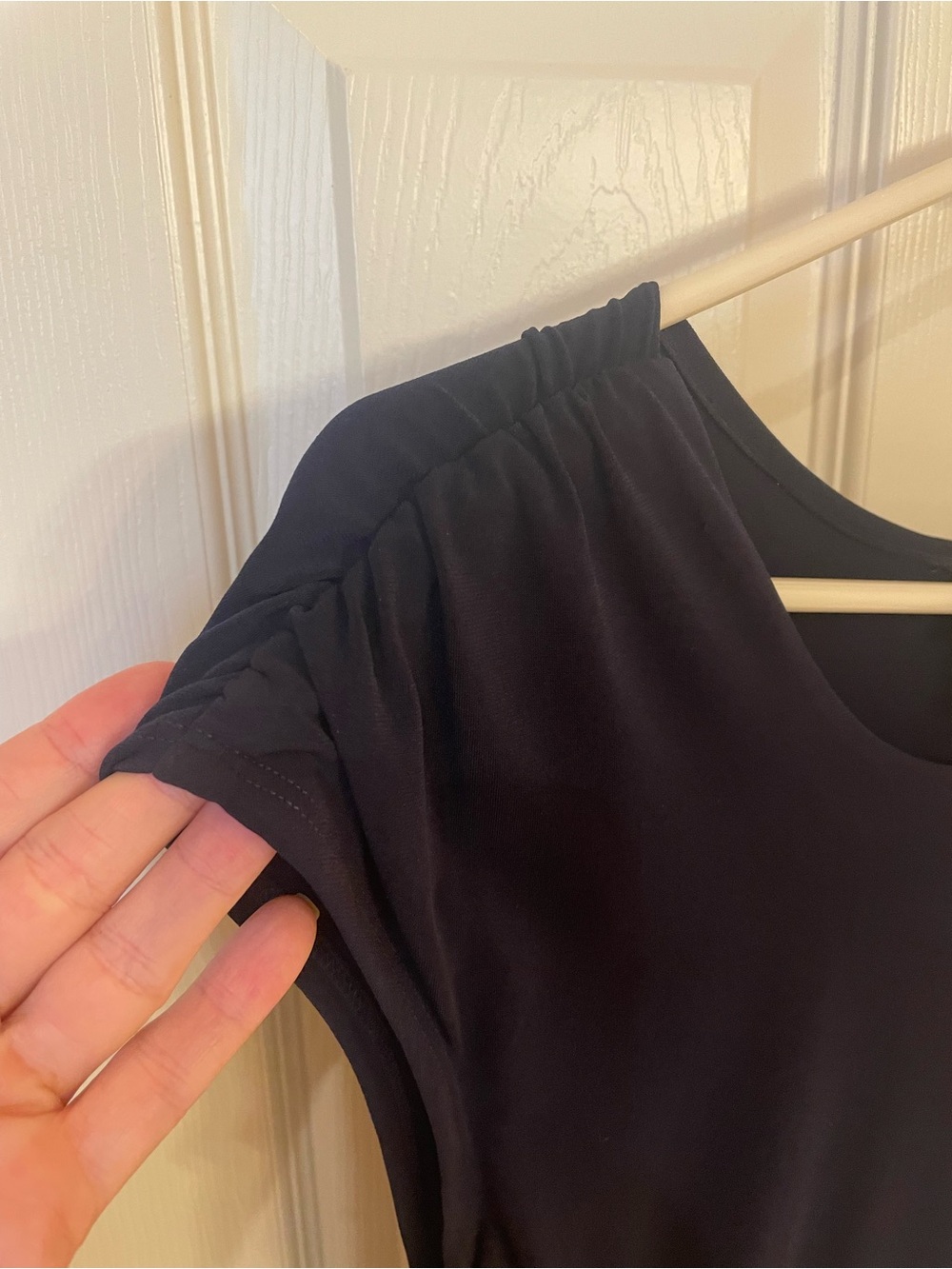 Classic dark blue Cap-Sleeve A-Line Dress - Picture 5 of 5